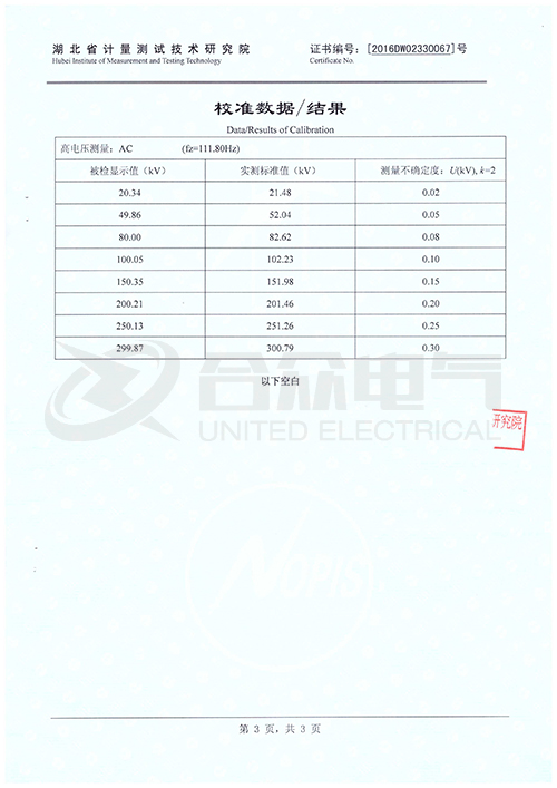 變頻調感式諧振試驗裝置證書 變頻調感式諧振試驗裝置證書